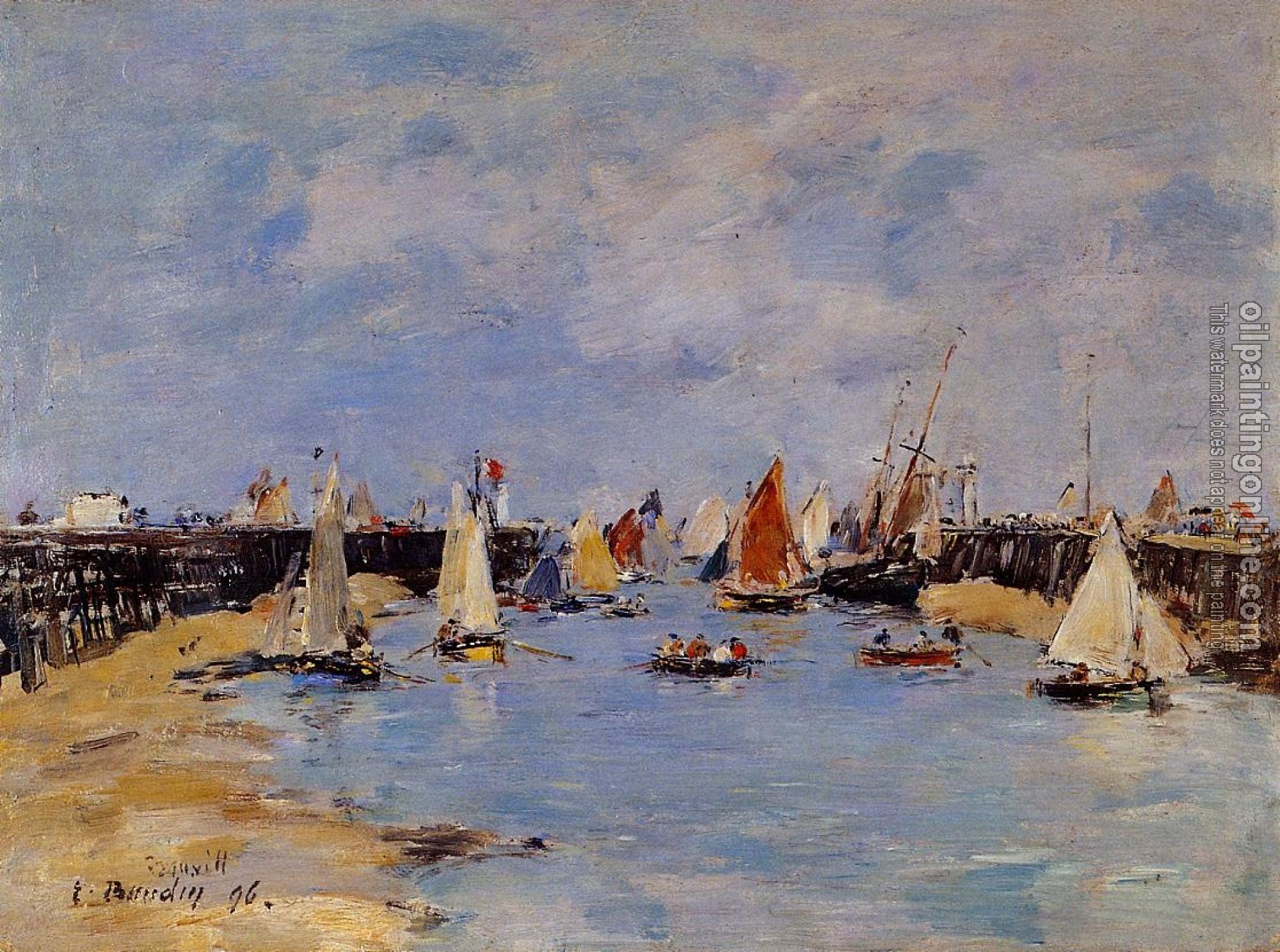 Boudin, Eugene - Trouville, the Jettys, Low Tide